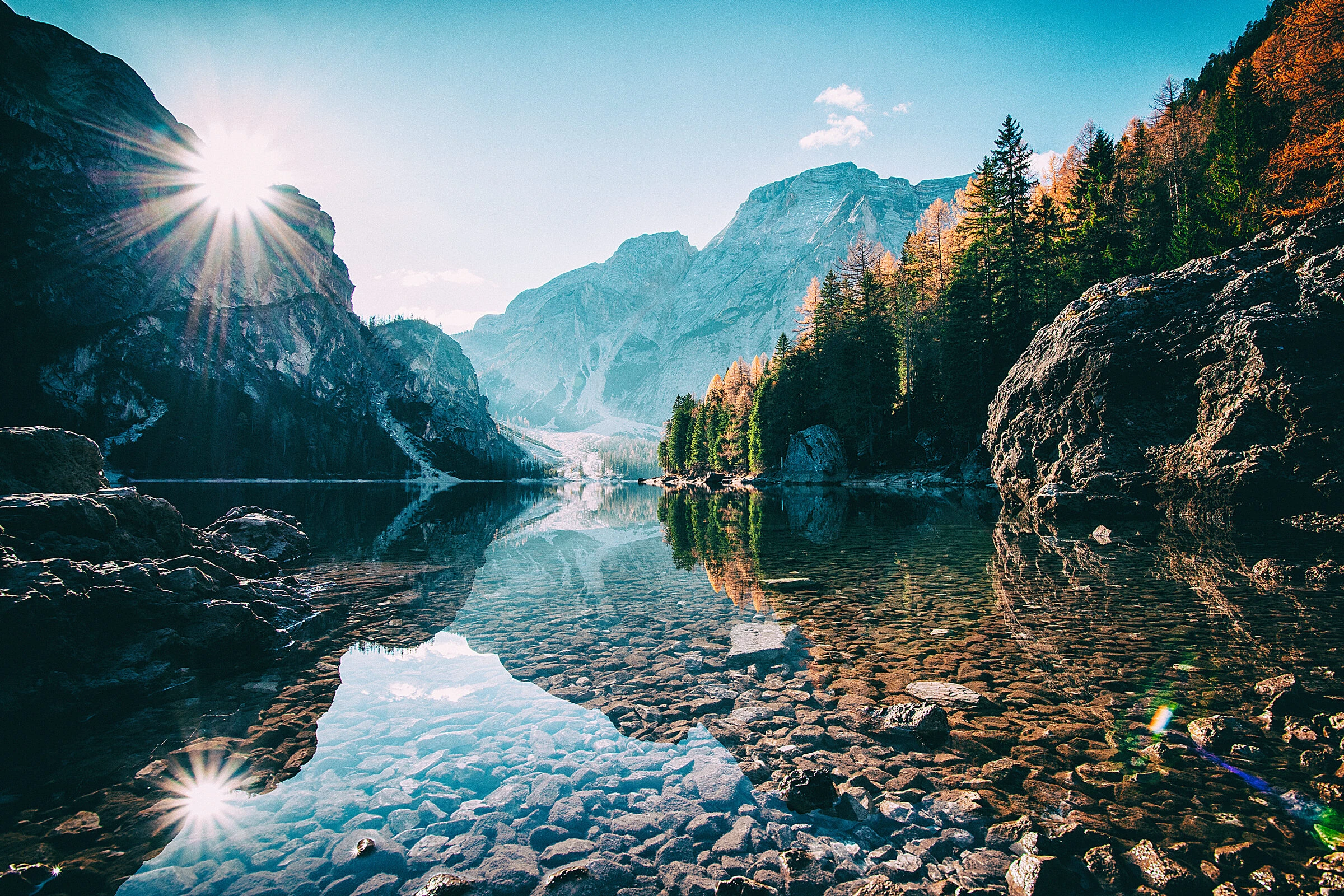 Autumn reflections in the Dolomites