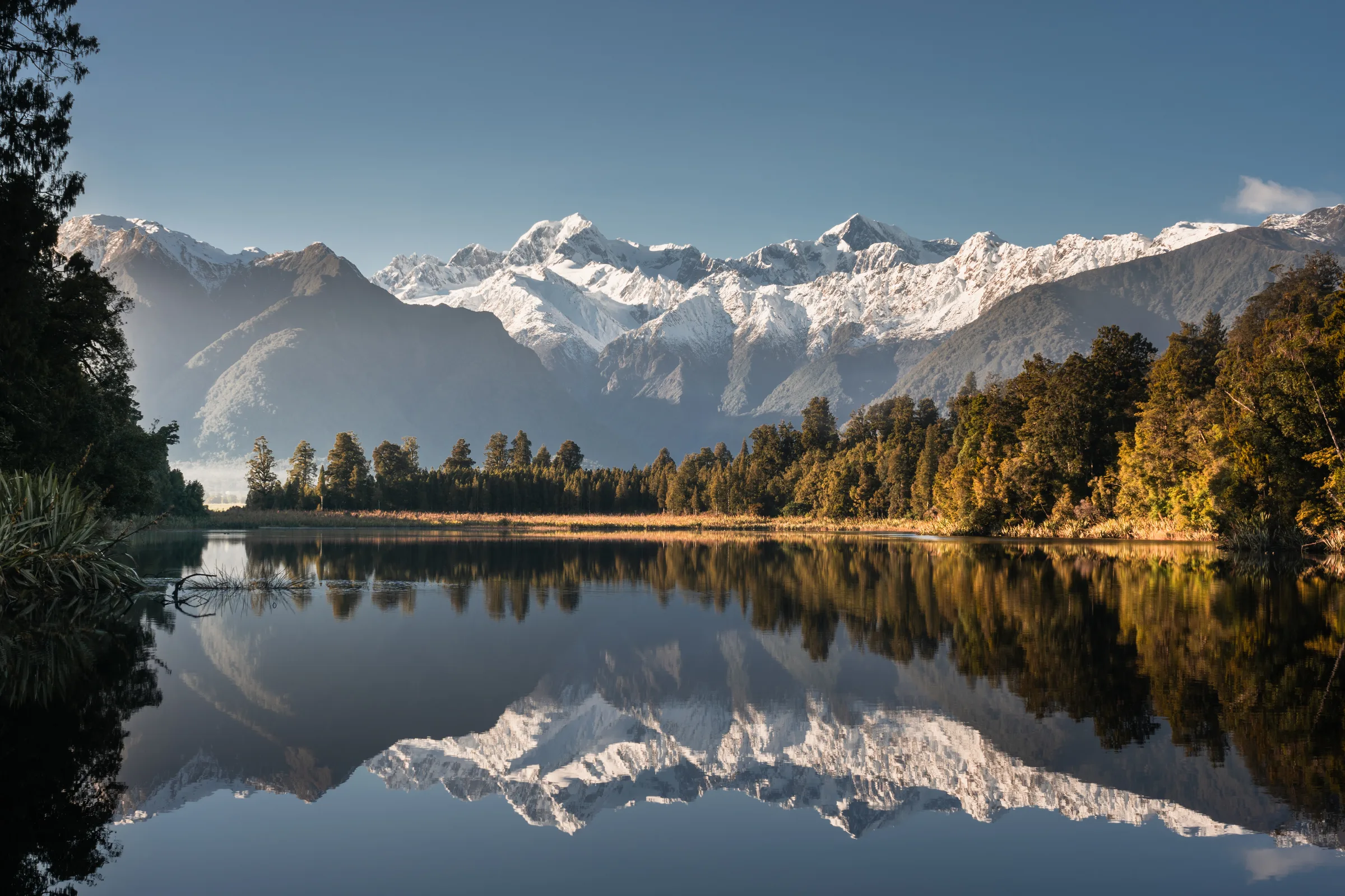 Aoraki Mount Cook reflected in Lake Matheson