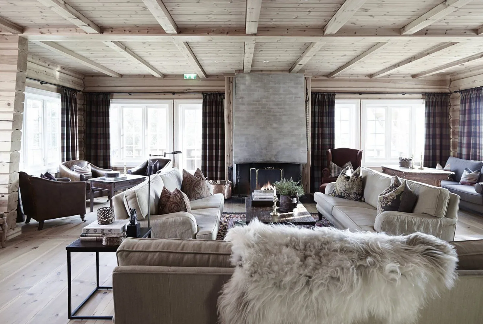 Norwegian mountain lodge interior