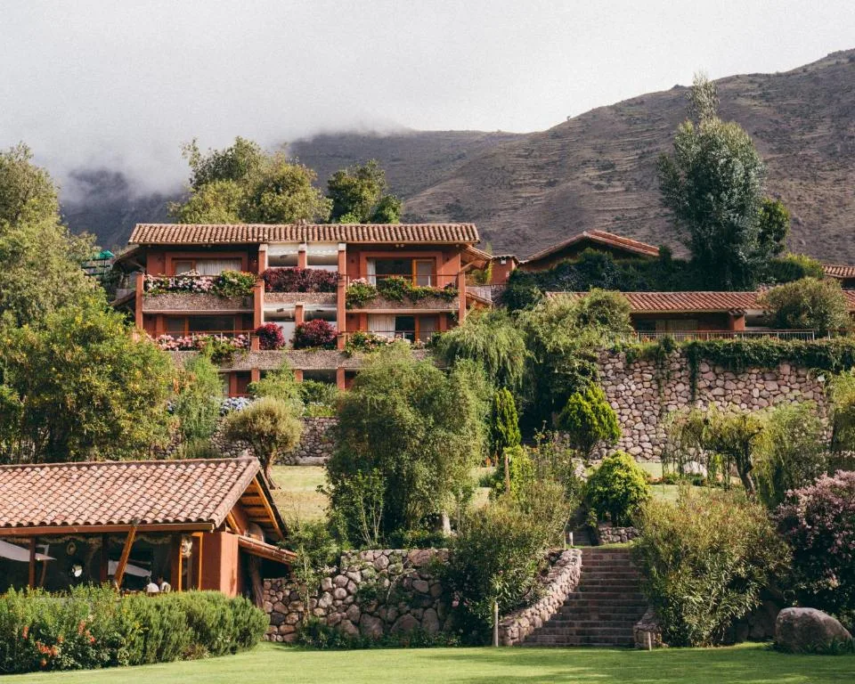 The casitas at Belmond Rio Sagrado on the valley hillside